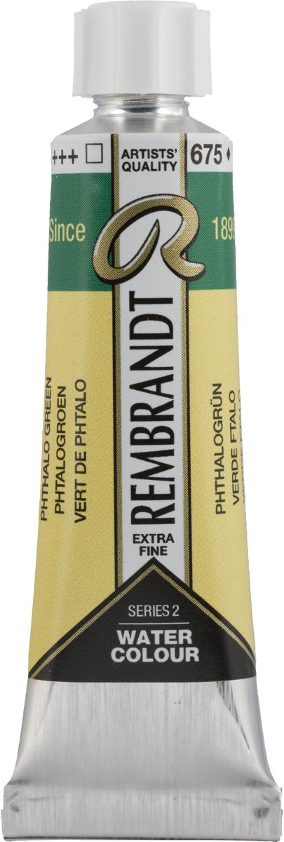 Rembrandt Water Colour Tube 10ml | Phthalo Green (675)